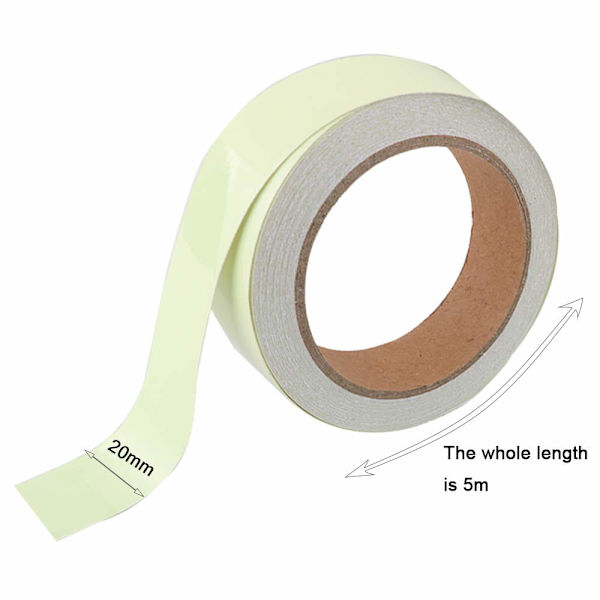 （Grønt Lys）5M X 2CM Premium Lysende Tape Sticker, Gløder i Mørket, ZQKLA