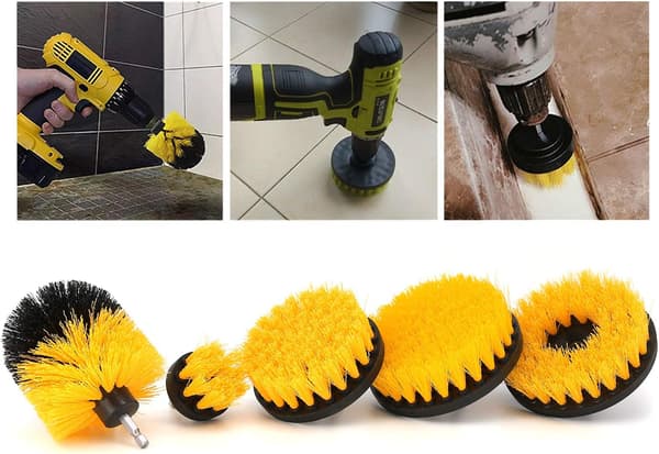5 stykker borrebørster, skrubbebørster for drill, kraft