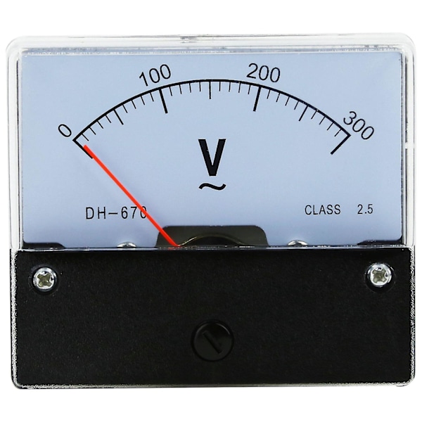 Rektangulär AC 0-300V mätare Analog spänningspanelmätare Voltmeter DH670