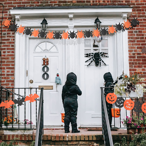 Halloween-banderoller, Pumpa Halloween-banderoll, 6-pack Halloween Wre