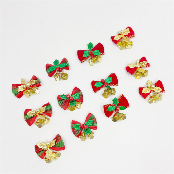 12 st julbågshängande prydnader Xmas Mini Båge med, ZQKLA