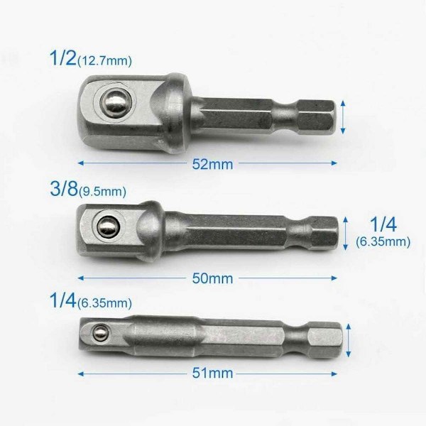 8 kpl 1/4\" 3/8\" 1/2\" Magneettinen Ruuvikärjen Pidike Jatko, ZQKLA