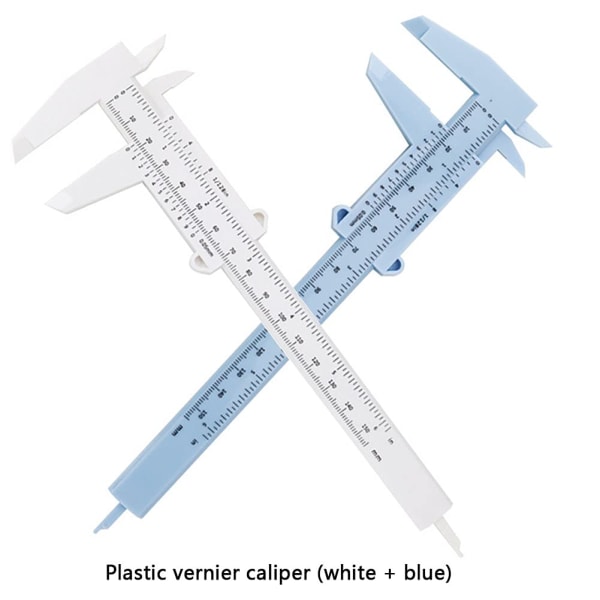 6 tommer 150 mm Mini Vernier Caliper Plastic Dual Scale Vernier, ZQKLA