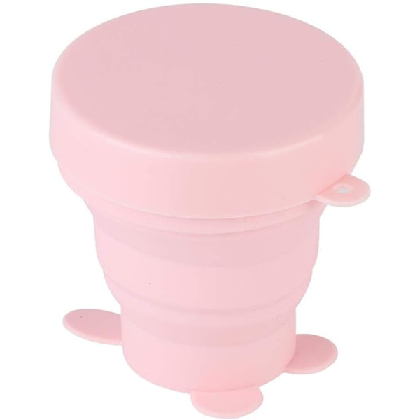170ml Rosa Vattenkopp Mini Bärbar Silikon Vikbar Kopp Återanvändbar, ZQKLA