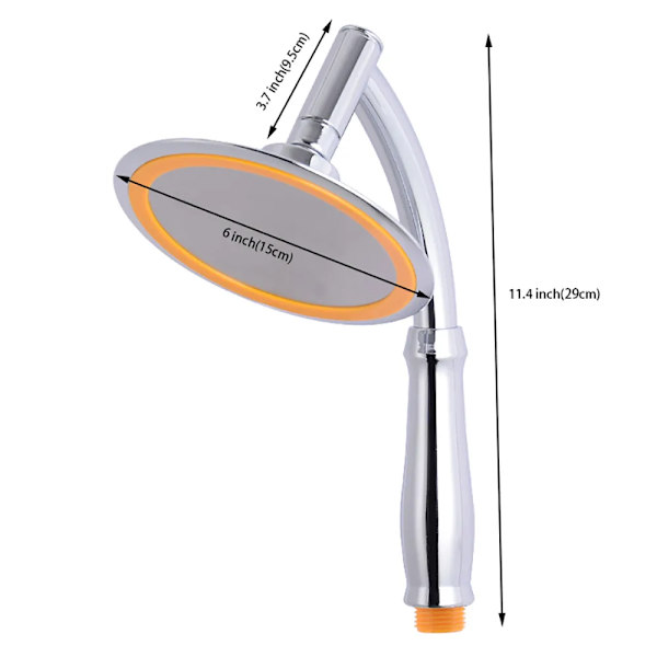 15 cm Högtryck 360 Justerbar Stor Rund Stor Regndusch, ZQKLA