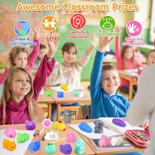 Mochi Squishy Legetøj, 30 stk. Mini Squishy Gaveidéer til Børn, ZQKLA