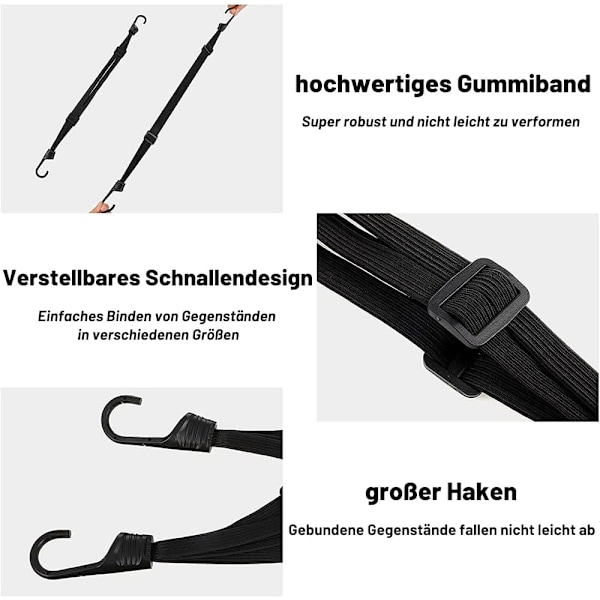 Elastiske snore med kroge, elastisk snor til cykel, elastisk snor til motorcykel, ZQKLA