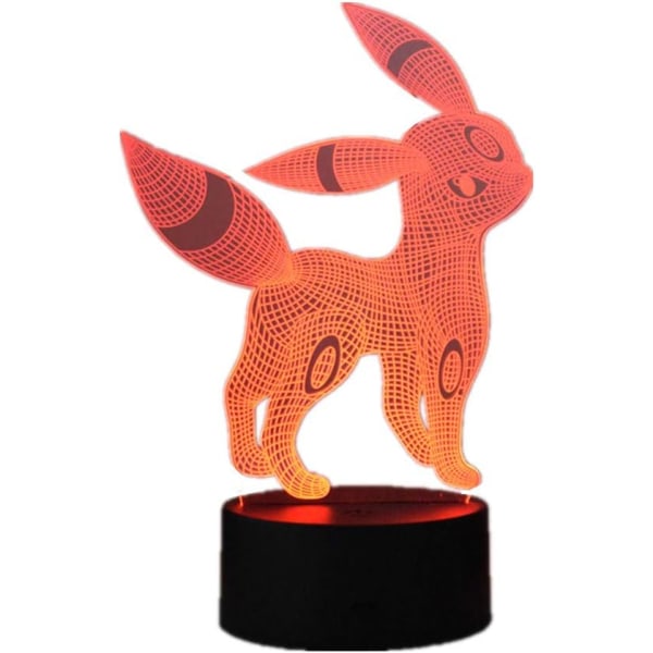 Anime 3D Fargerik Umbreon Kreativ LED Elf Nattlys USB T,ZQKLA