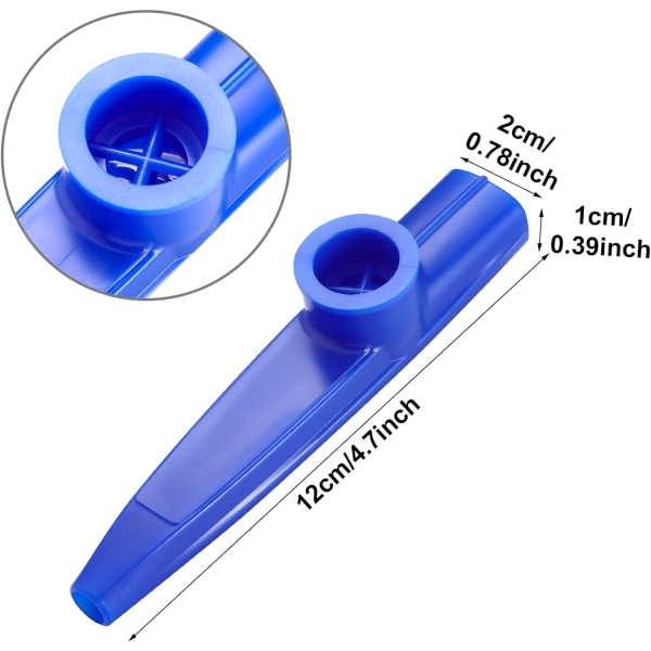 15 stykker Plast Kazoos musikinstrumenter med Kazoo Flut, ZQKLA