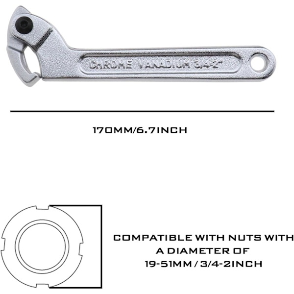 The Lord of the Tools Skiftnyckel C-Krok Justerbar Motorcykel Su,ZQKLA