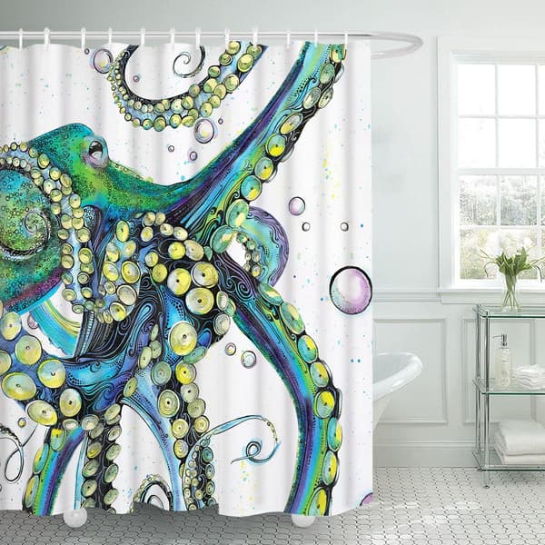 Duschdraperi textil duschdraperi Soff med ringar 152x18,ZQKLA