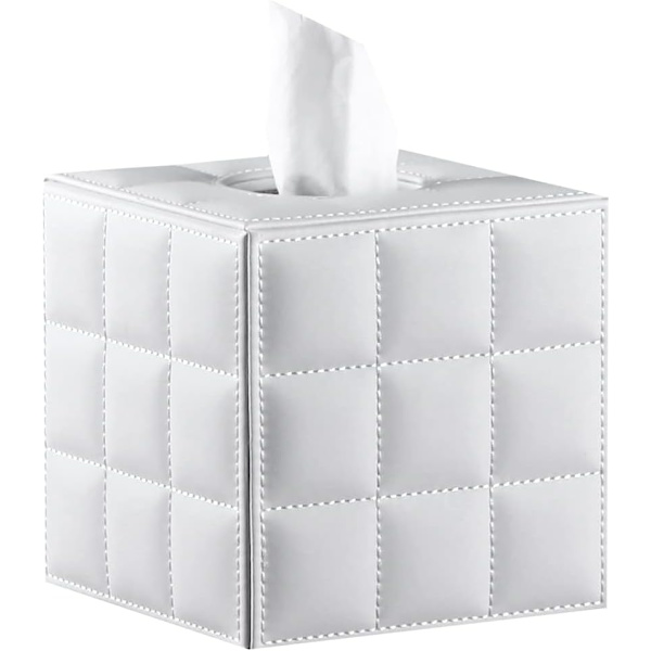 Servietboks Cover, PU Læder Firkantet Servietboks Holder, Servietter, ZQKLA