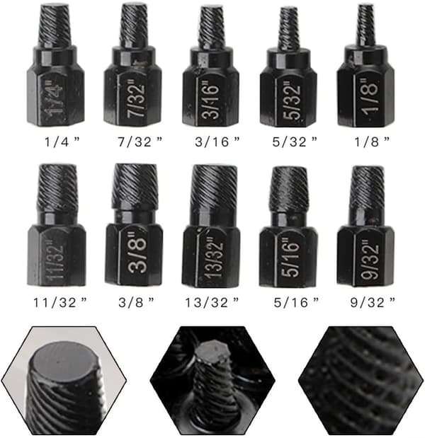 10-delad Multi-Spline Hex Skruvutdragare Set, ZQKLA