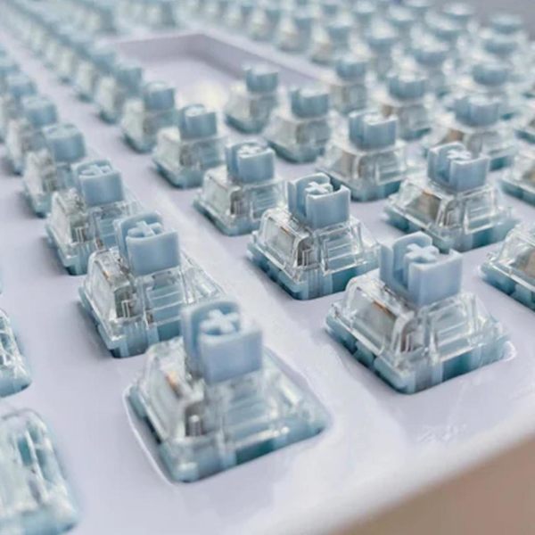 3pin 42g Ttc Silent Bluish White Switches til mekanisk tastatur (10stk)