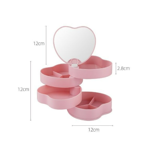 4-lags Rejse Smykkeskrin Organizer Display Bakke, Sort, Port, ZQKLA
