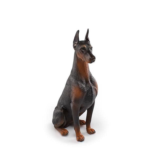 Doberman Hunde Legetøj - Sort PVC, 1 stk. Sæt, 16,2 x 8,7 cm