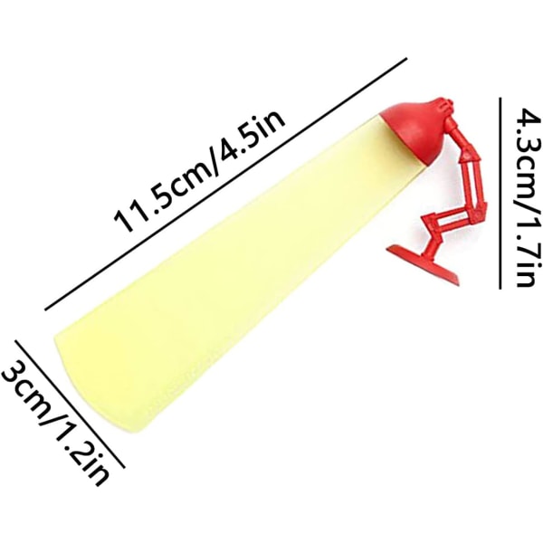 3 stycken 3D tecknade bokmärken, guidade läsremsor, 11,5x3cm/4,5