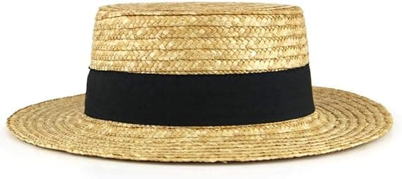 Halmhatt Sailor Skimmer Svart Band Sommar Sol