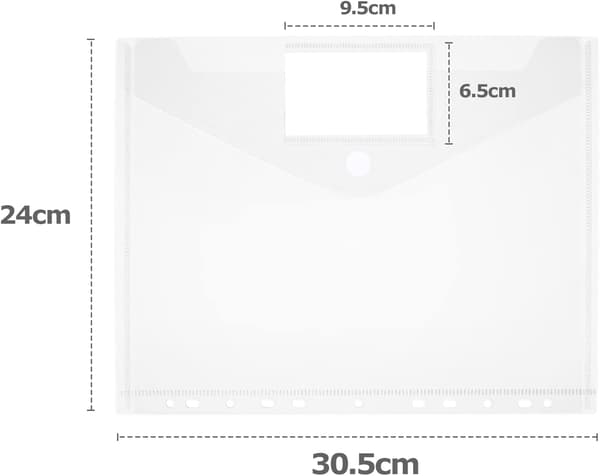 36x A4 Dokumentmappar - Transparent Fick A4 Dokument, ZQKLA