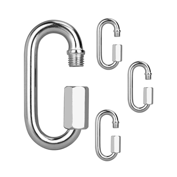Gjengede Hurtigkoblingskarabiner 5/16 Tommer 4stk M8 for Karabiner, ZQKLA