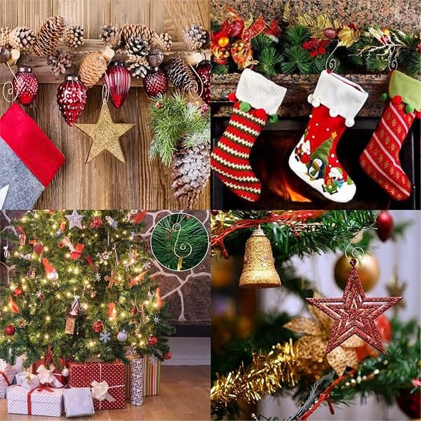 100 Stk. Julekulepynt Kroker Ornamentale Tre Krok S-S