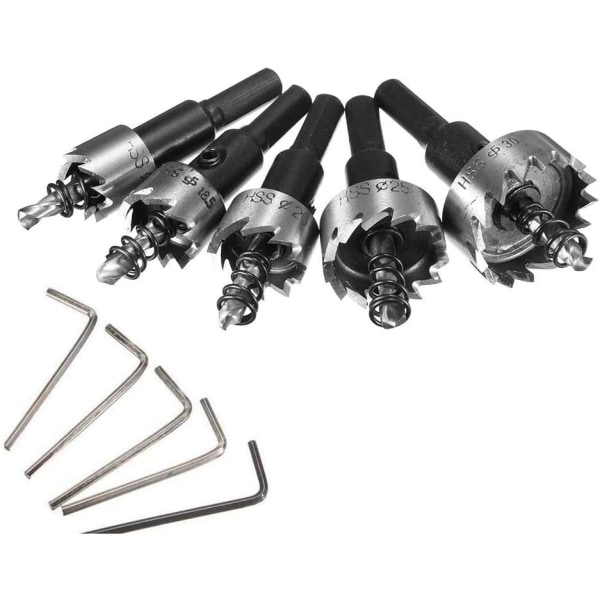 5 stk Hulsave Bor, Multi-tand Rustfrit Stål Metal Bor, ZQKLA