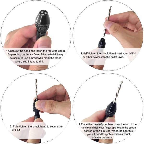 25 Deler Håndsdrillbitssett, 24 Mini Twist Drillbits (0.6-,ZQKLA
