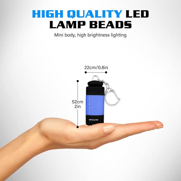 6 kpl mini taskulamppua lapsille, mini led-taskulamppu, USB-lataus, ZQKLA