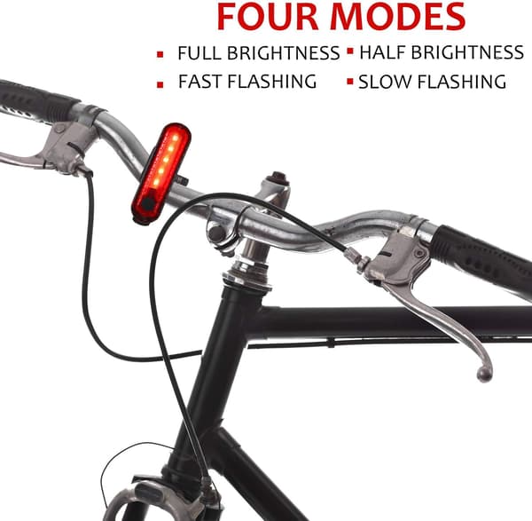 4 stk. USB-opladelige LED-cykellys, bag og for