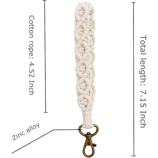 Boho Makrame-Avaimenperä Ranneke Käsintehty Avaimenperä Hol,ZQKLA