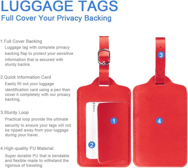 Bagagelapper, 2 STK Koffert ID-lapper