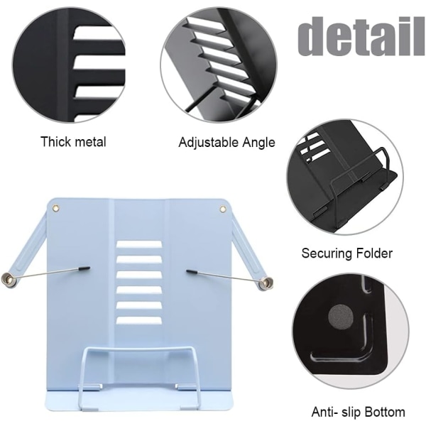 Foldbar Metall Bokstativ, Metall Staffeli Bokstativ, Metall Bok, ZQKLA