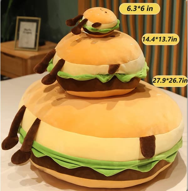 Hamburger Plussj - Hamburger Stoffdyr - Søt Mat Plussj
