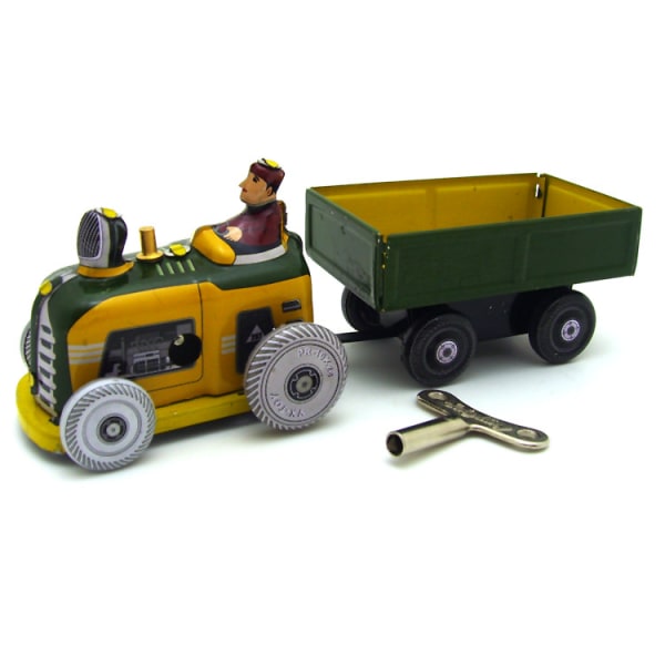 Traktortransportör, järnplåt, nostalgisk leksakssamling
