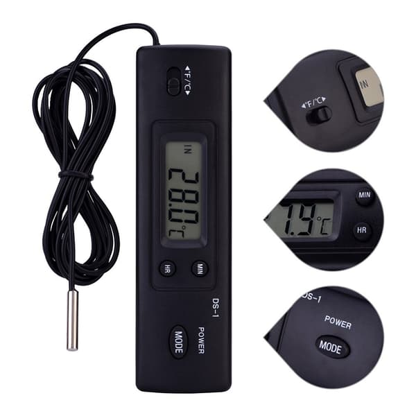 LCD Digitalt Temperaturmåler Elektronisk Termometer Tempera, ZQKLA