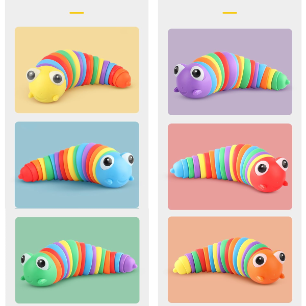 Fidget Slug Toy, Sensory Slug Desktop Toys Relief Anti-Anxie,ZQKLA