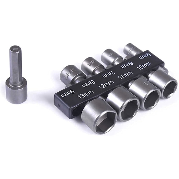 9-delt sett med stikkontaktdrillbiter, 5-13 mm, for 1/,ZQKLA