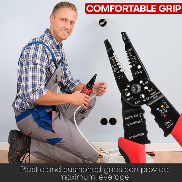 Wire Stripper Cutter Wire Stripping Tool - 8 tommer, Multi-Fun, ZQKLA
