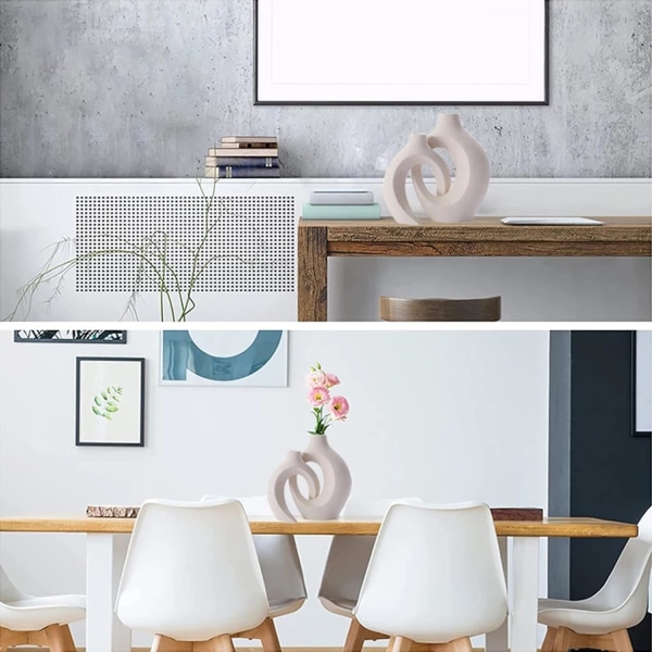 Keramikkvase, designvase, hvit blomstervase, Modern Tableto, ZQKLA