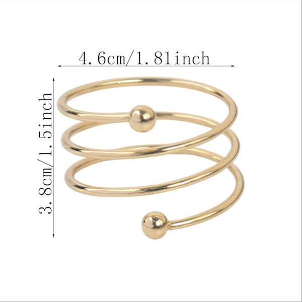 8 stk Serviettringer, Metallring Serviettholder, Spiralform, ZQKLA