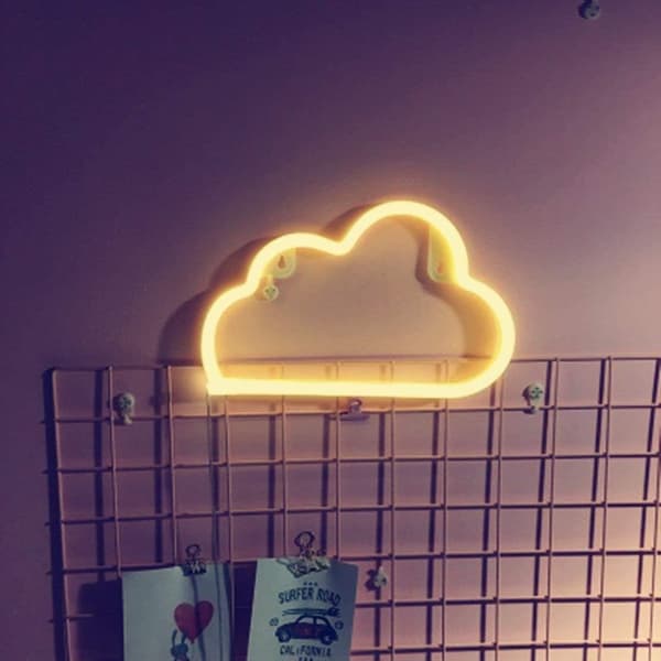 LED Neon Lys Sky Form Veggdekorasjon til Jul Bursdag, ZQKLA