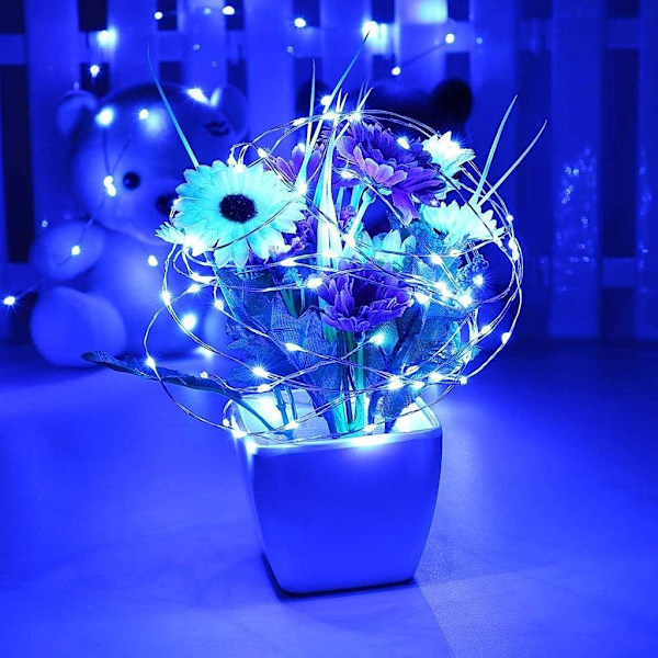 Batteridrivna 6.6Ft/2M 20 LED-ljusslingor Blinkande Chris,ZQKLA