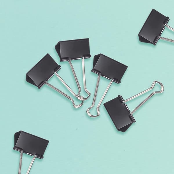 Bindersclips, Medium, 12 clips per eske, ZQKLA