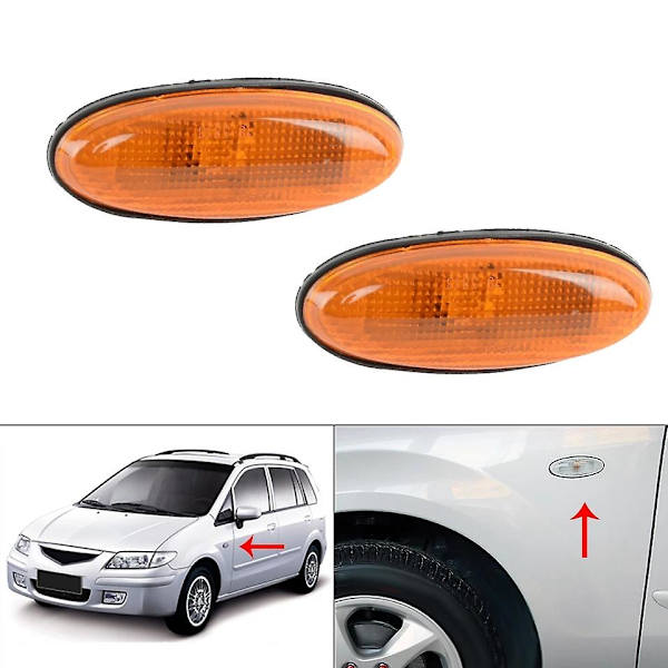 Blinklys på siden av bilen, fenderlys, repeaterlampe, indikator for Mazda 323 626 Mpv Premacy Mx-6 Tribute B01w51120