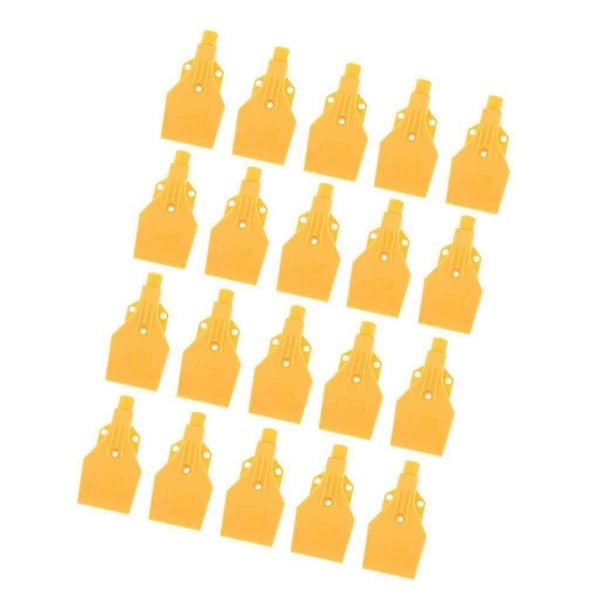 20x Platta Vindmunstycke Luftblåsare Luftmunstycke Spray 3 Hål 1/4\" Bspt Gul