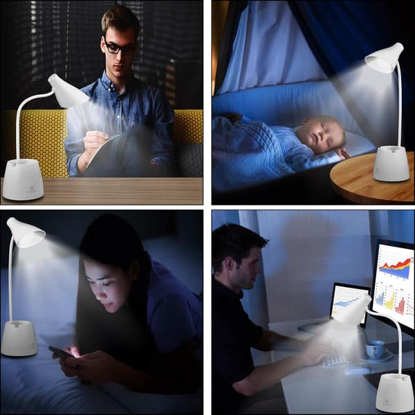 Skrivebordslampe, LED bordlampe 3 lysmoduser og berøringssensor, ZQKLA