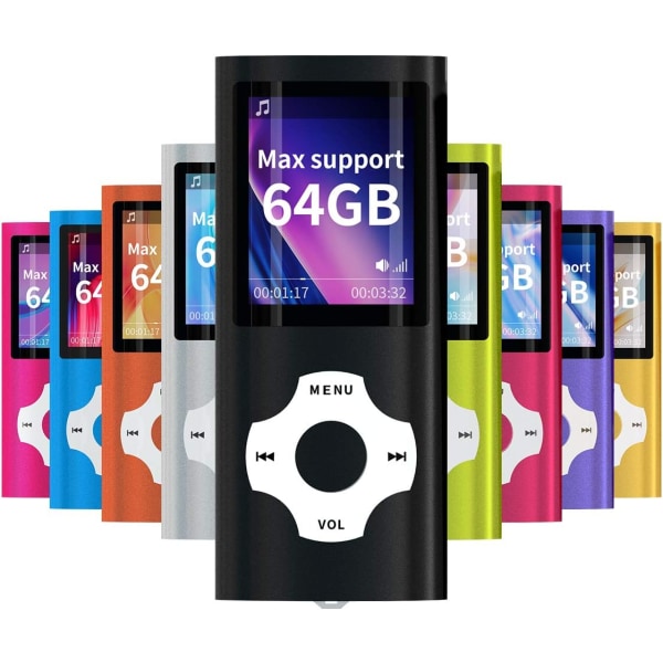 Digital, kompakt och bärbar MP3/MP4-spelare (Max Support 64,ZQKLA