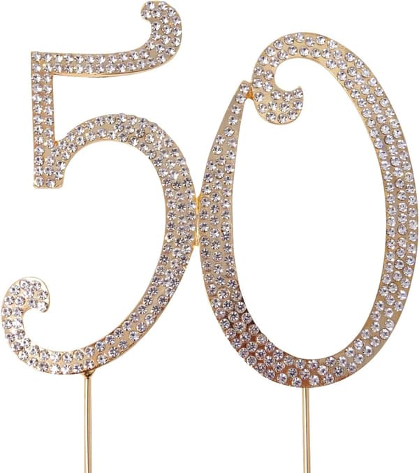 50 Kagepynt Premium Glitrende Krystal Rhinestone Kagepynt Kage
