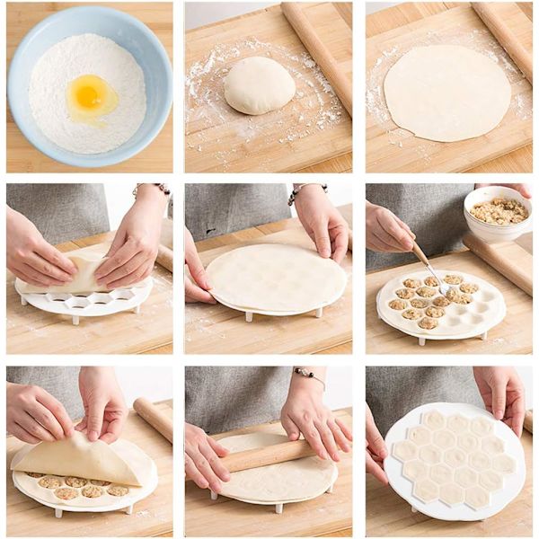 19 Huller Dumpling Maker Plast Ravioli Form Dumpling Wrappe, ZQKLA