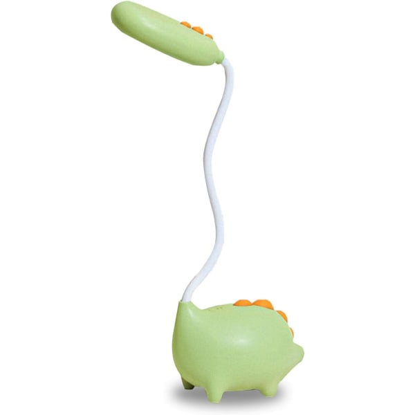 Genopladelig Dinosaur Skrivebordslampe, 3 Farver USB Øjenbeskyttende Bordlampe, ZQKLA